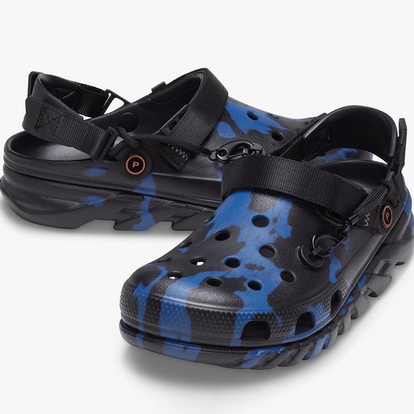 CROCS Post Malone Duet Max Clog Mens 6 Womens 8 Black/Blue Brand New With Tags! - Picture 1 of 6